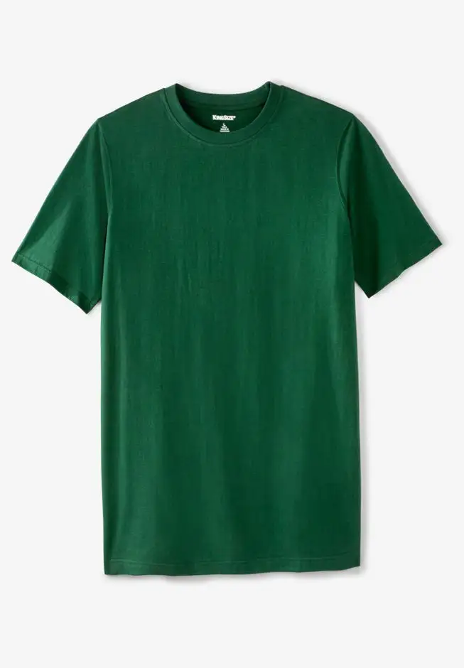 Shrink-Less Lightweight Longer-Length Crewneck T-Shirt