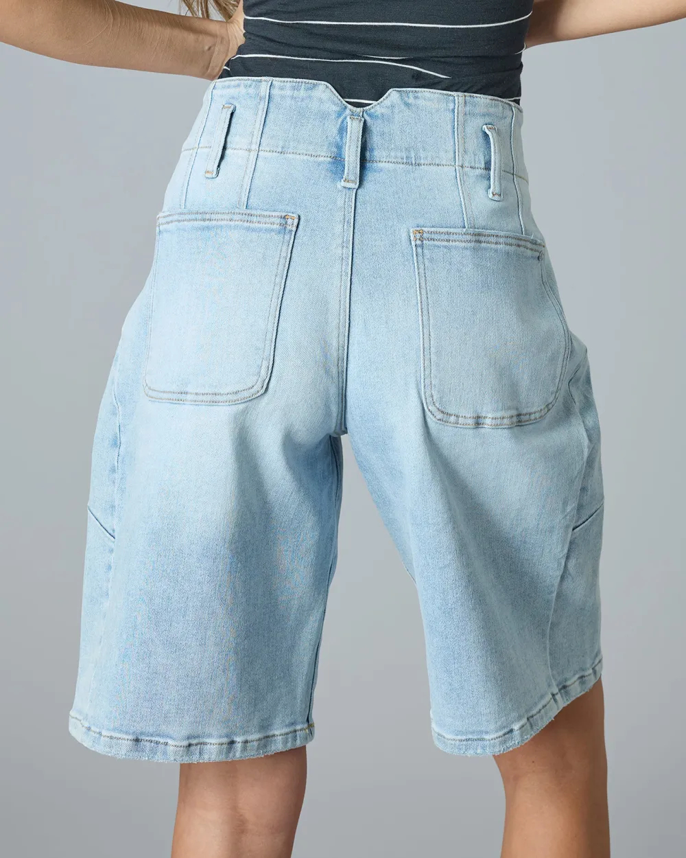 Light Blue Denim Bermudas