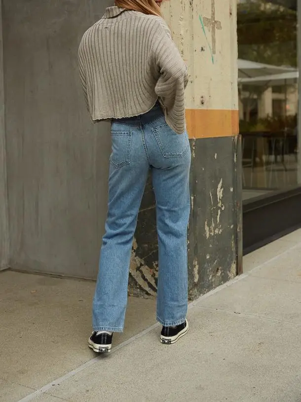 Hudson Distressed Straight Jeans