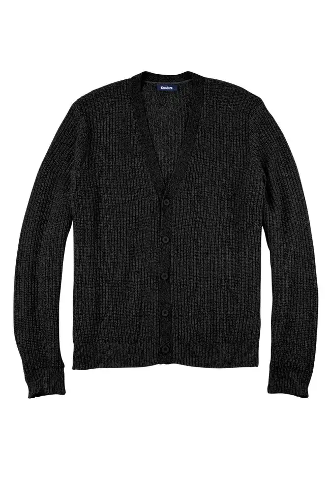 Shaker Knit V-Neck Cardigan Sweater