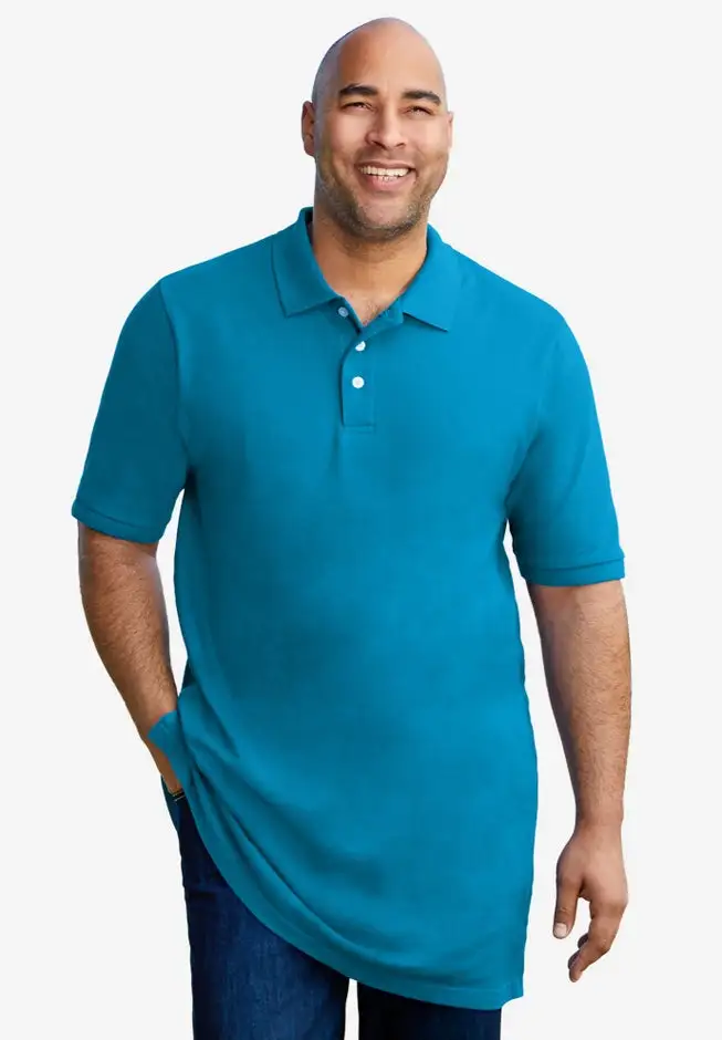 Longer-Length Shrink-Less™ Cotton Polo Shirt