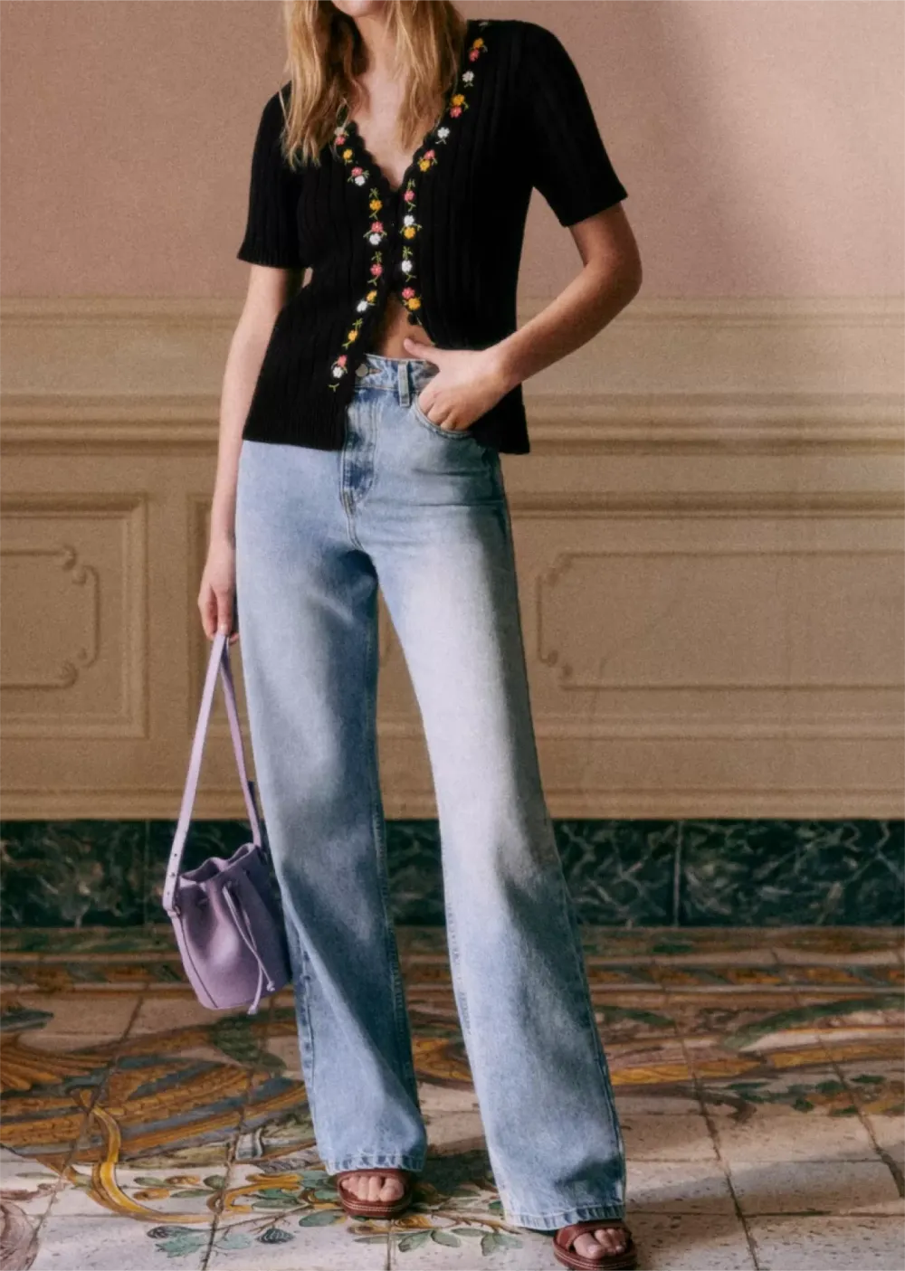 Plants Print Cardigan Knitwear