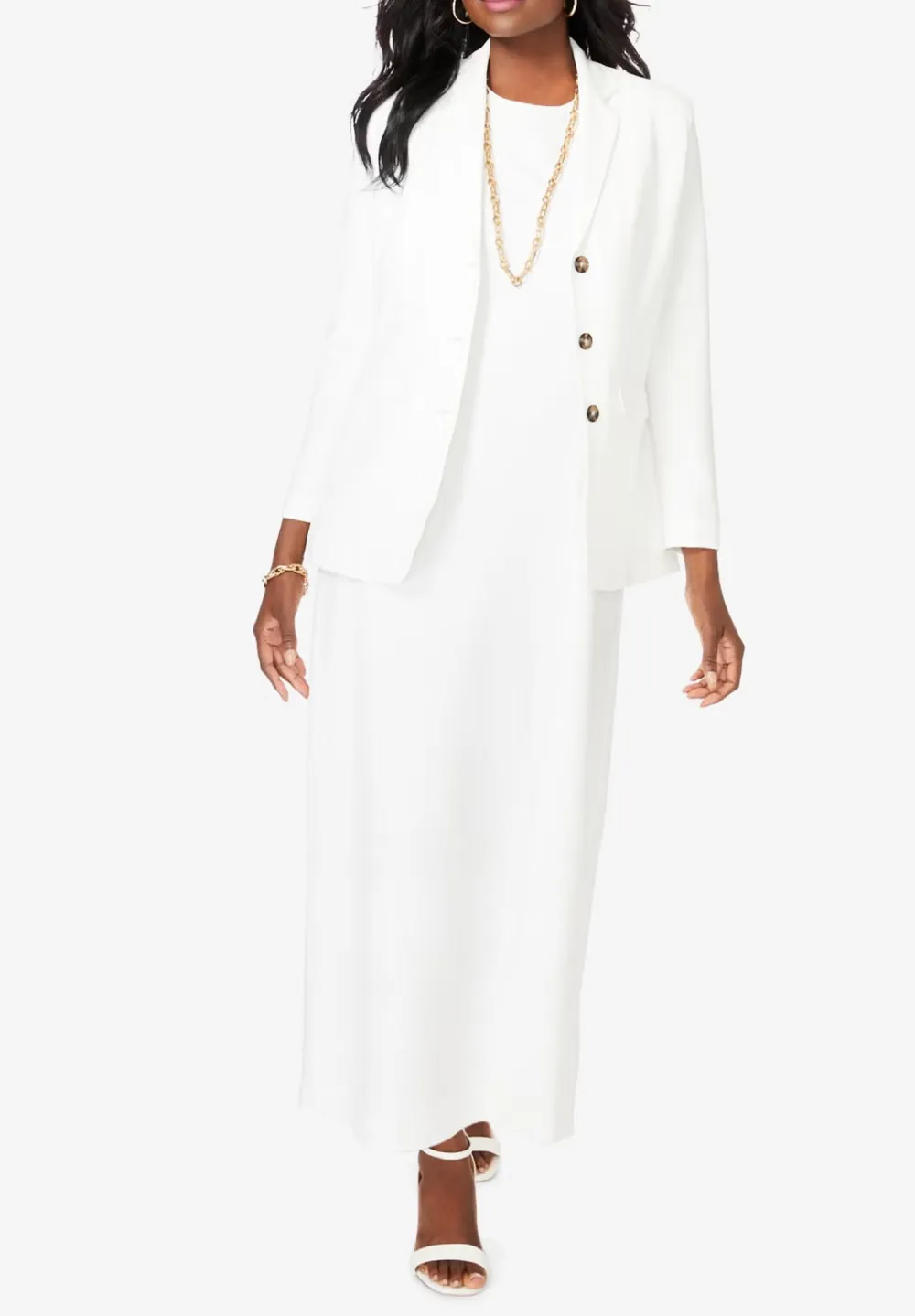 Solid Color Two-Piece Dress Set