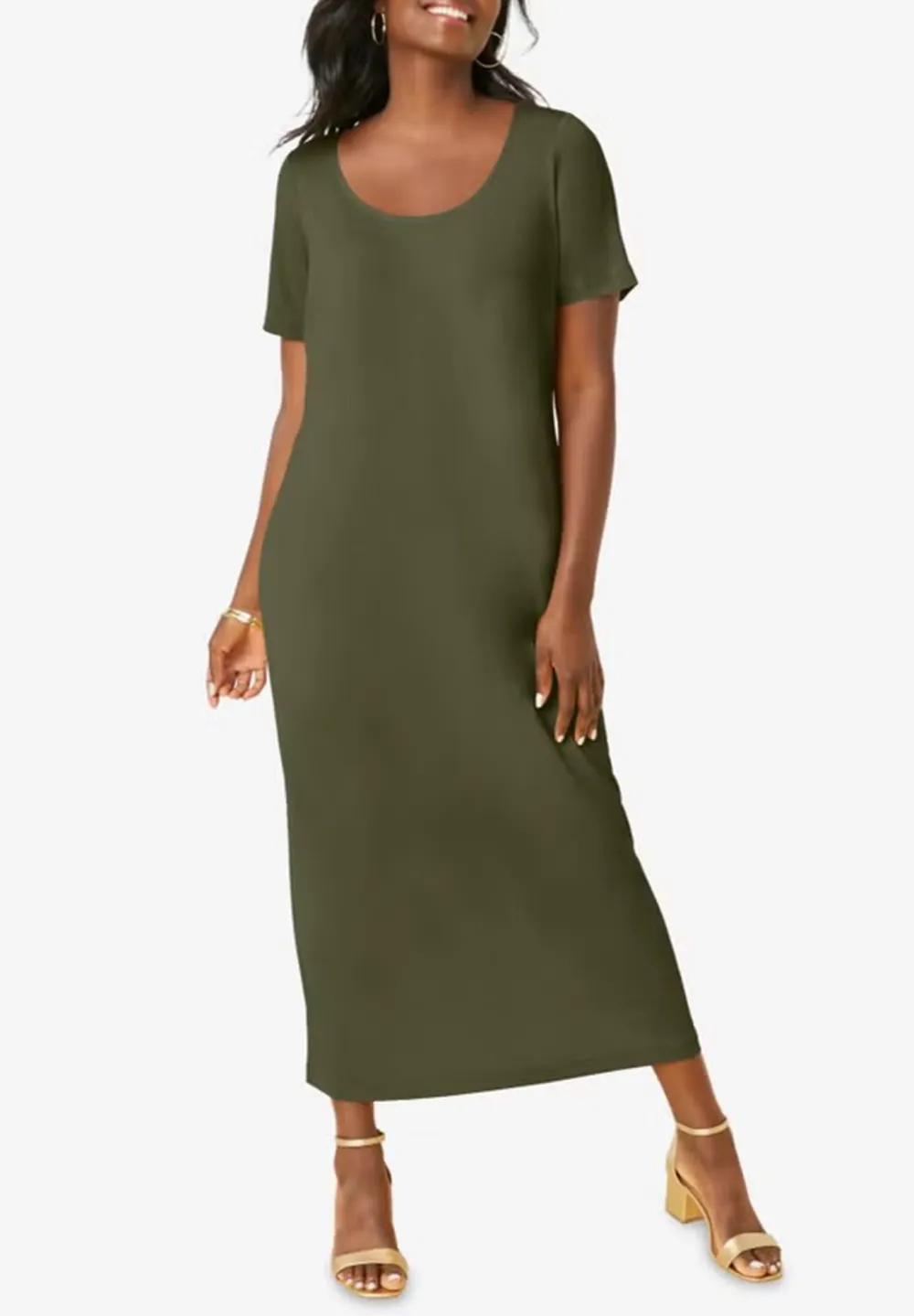 Crew Neck Stretch Knit Duster Set