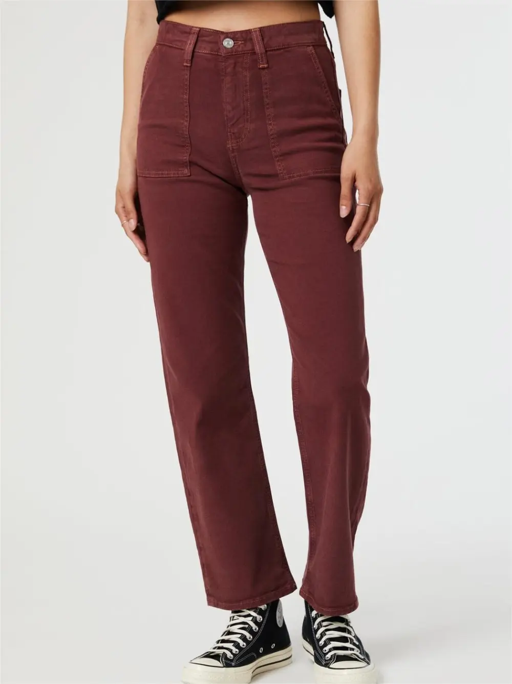 Front Pocket Straight Leg Daily Pants