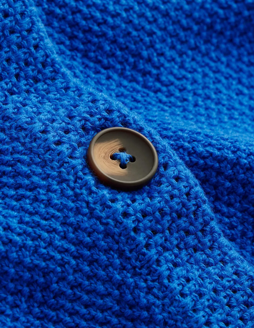 Royal Blue Open - Front Knit Cardigan