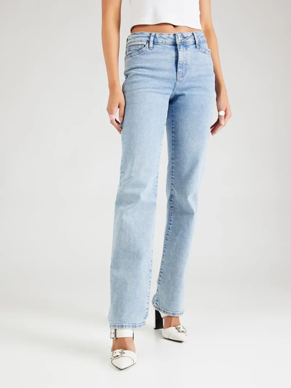 Light Blue Straight Casual Style Jeans