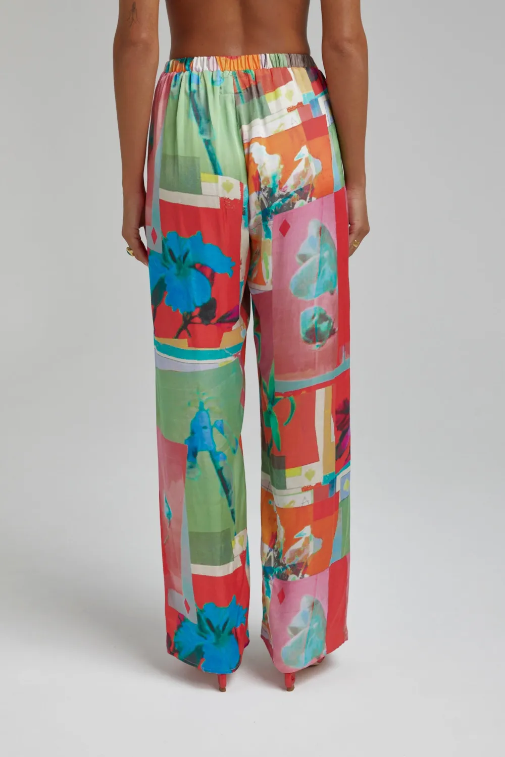 Unique Art Patchwork Pattern Straight  Pants