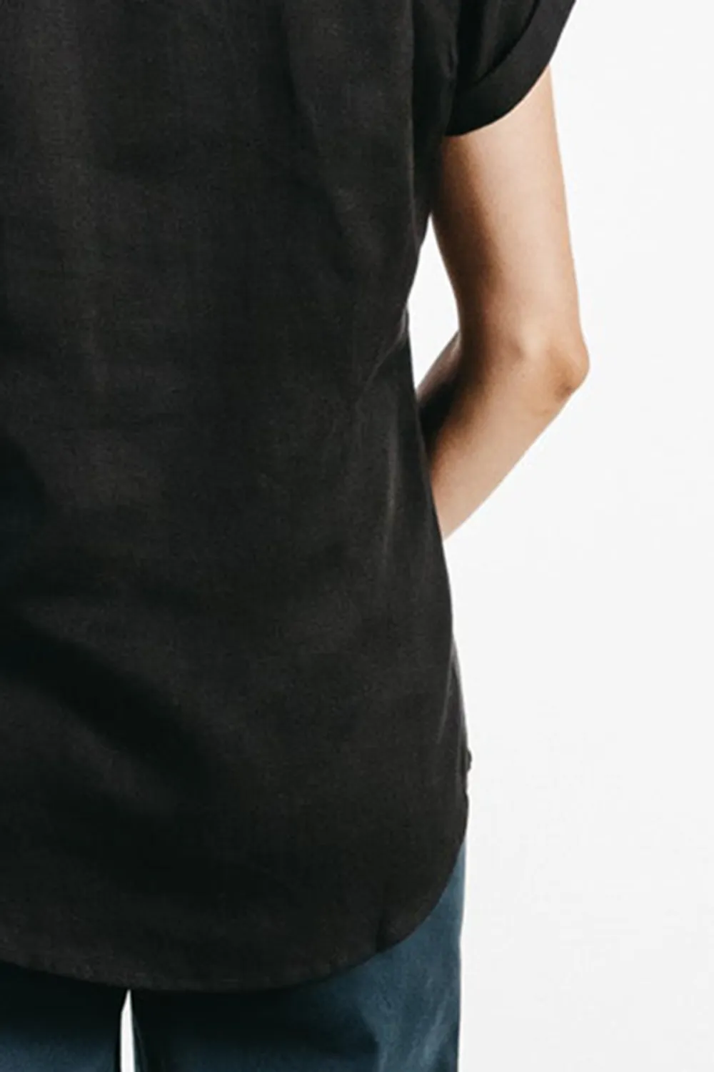 The Button Front Black Shirt