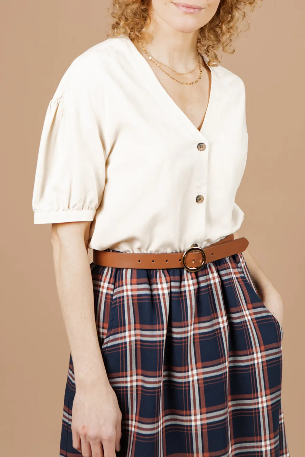 The V-neck Button Front Shirt