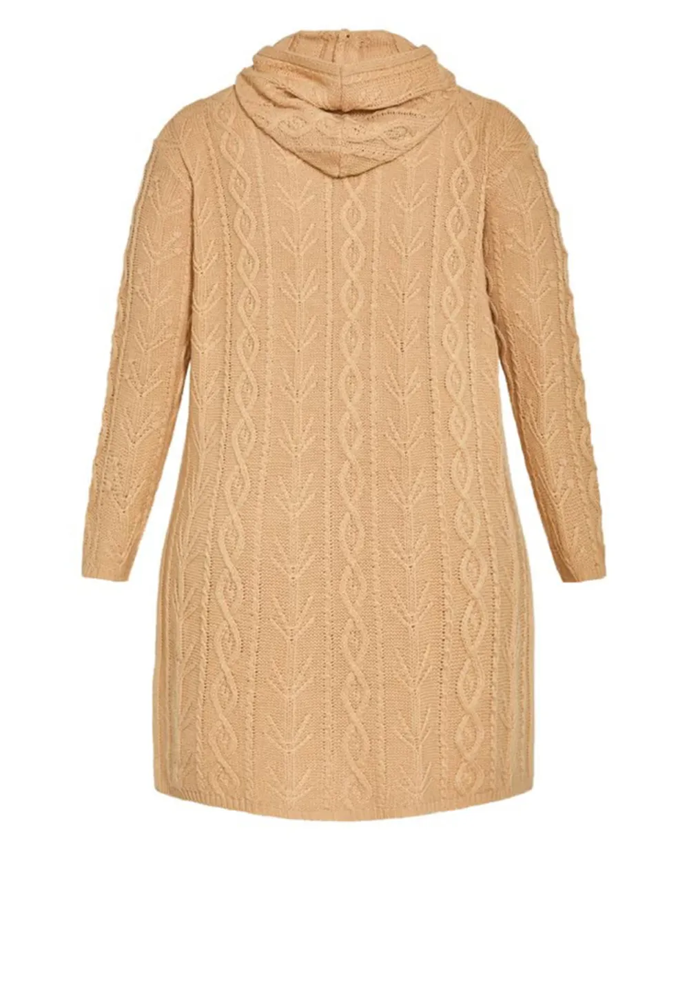 Solid Color Fitted Knitted Cardigan