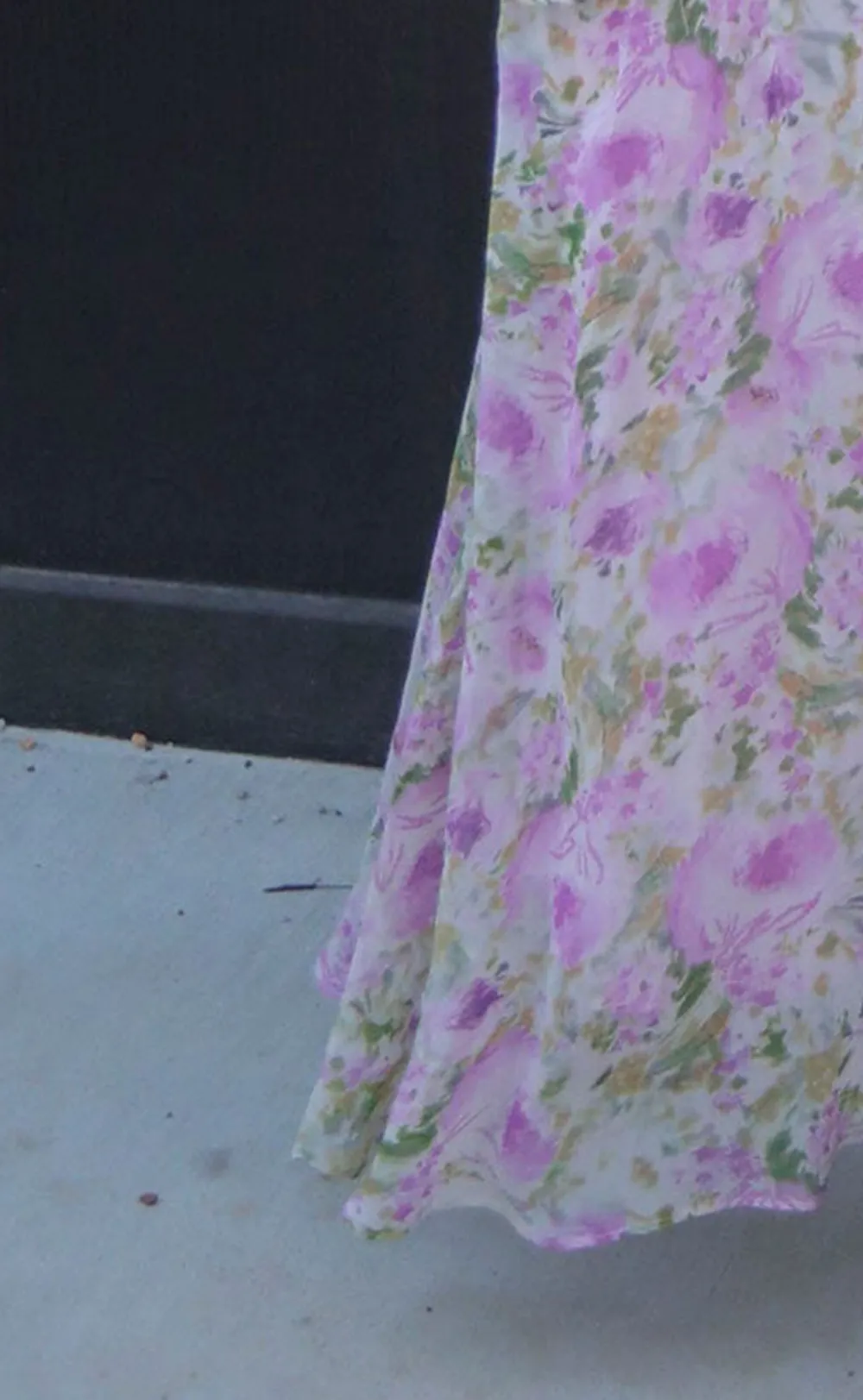 Pink Floral Ruffled Maxi Dress