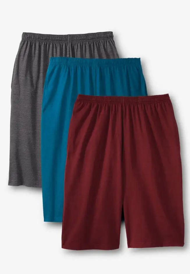 Lightweight Extra Long Shorts 3-Pack