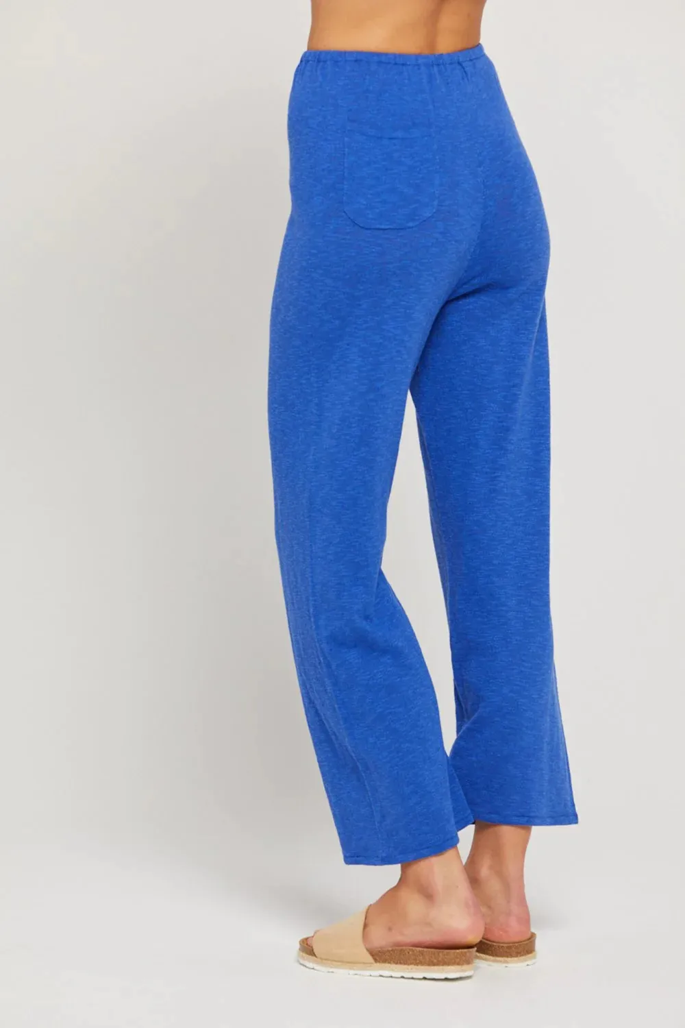 Soft And  Comfortable Breathable Loose Straight  Blue Pants