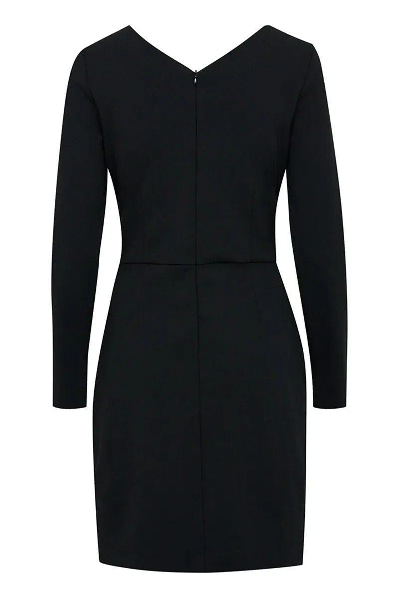 V Neck Wrap Style Long Sleeve Dresses