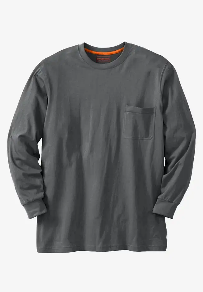 Heavyweight Crewneck Long-Sleeve Pocket T-Shirt