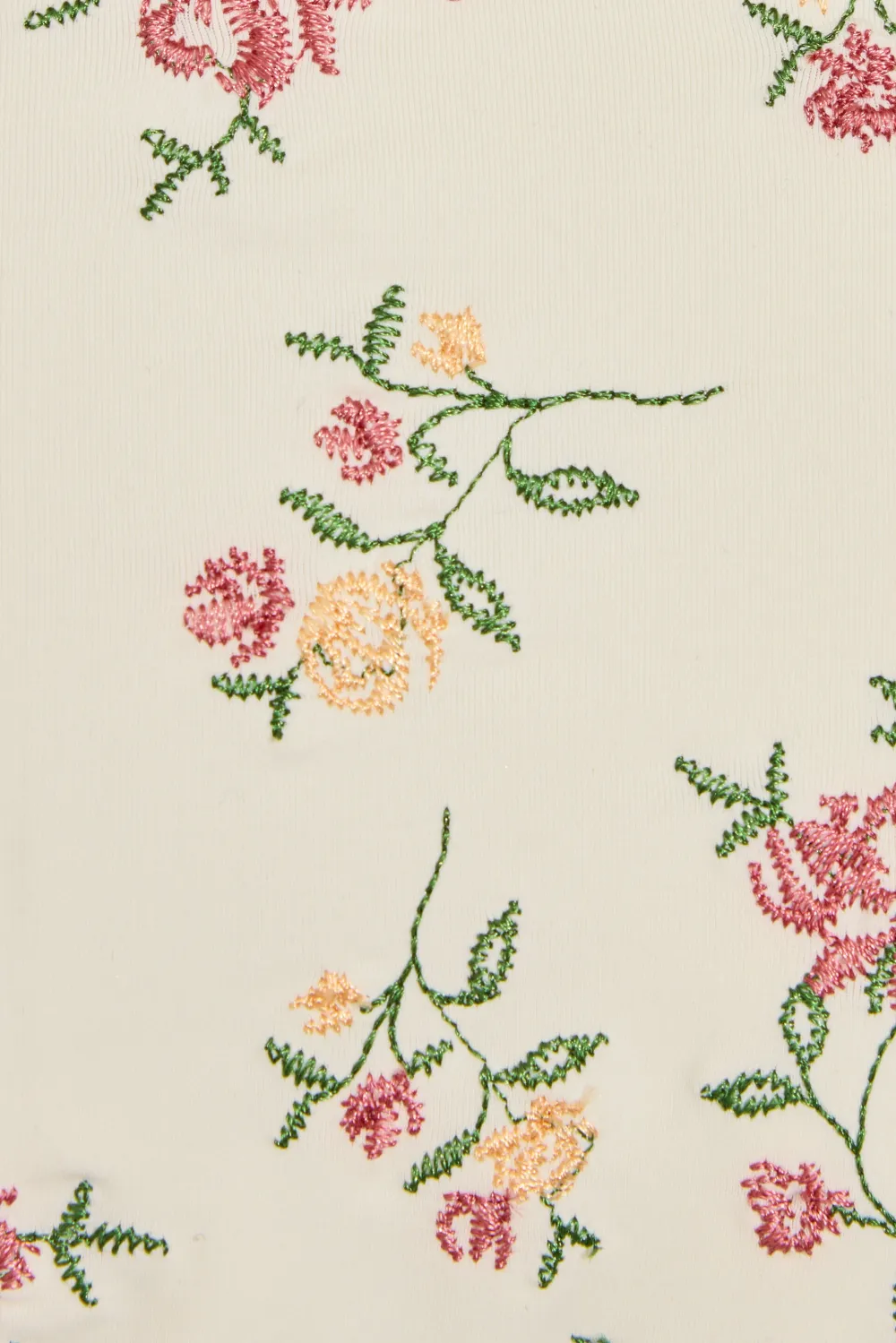 Underwire Bikini Top-Floral Embroidery