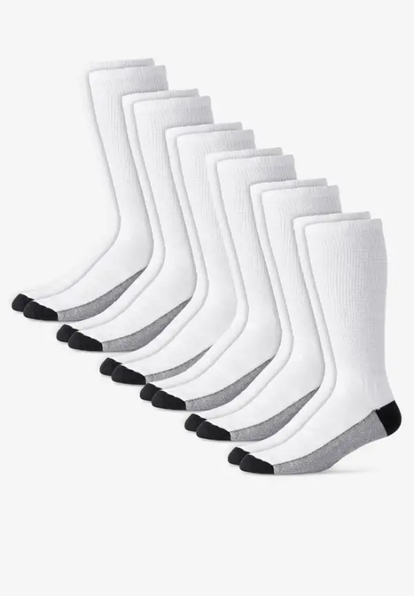 Full Length Cushioned Crew 6 Pack Socks