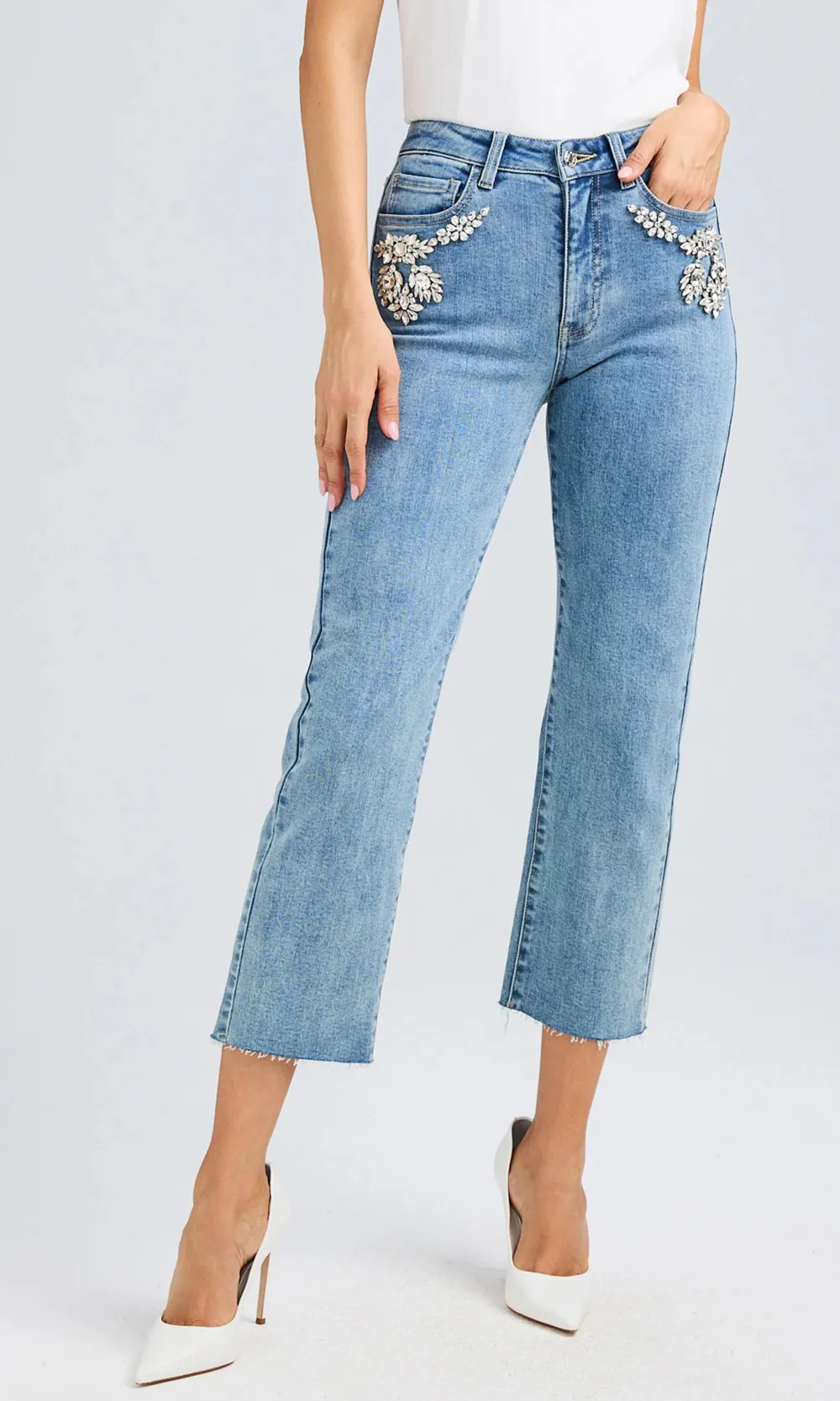 Crystal Cropped Jeans