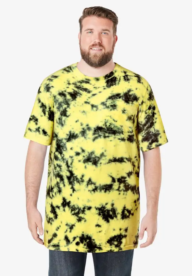 Shrink-Less Lightweight Longer-Length Crewneck Pocket T-Shirt