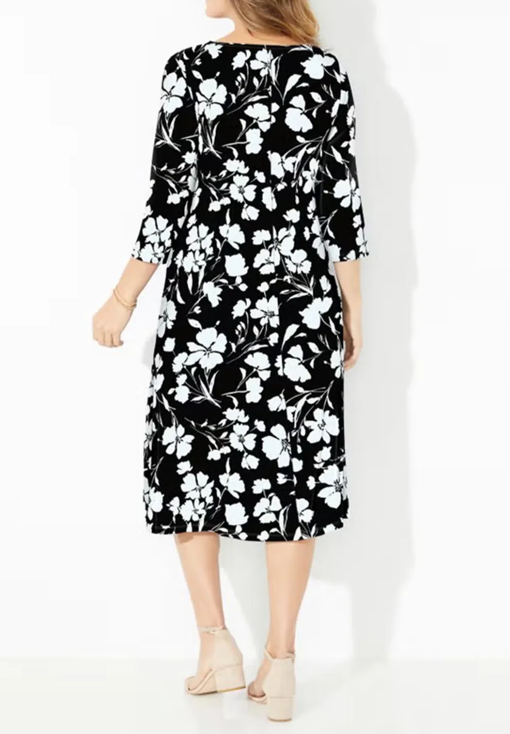 Three Quarter Sleeve Dress