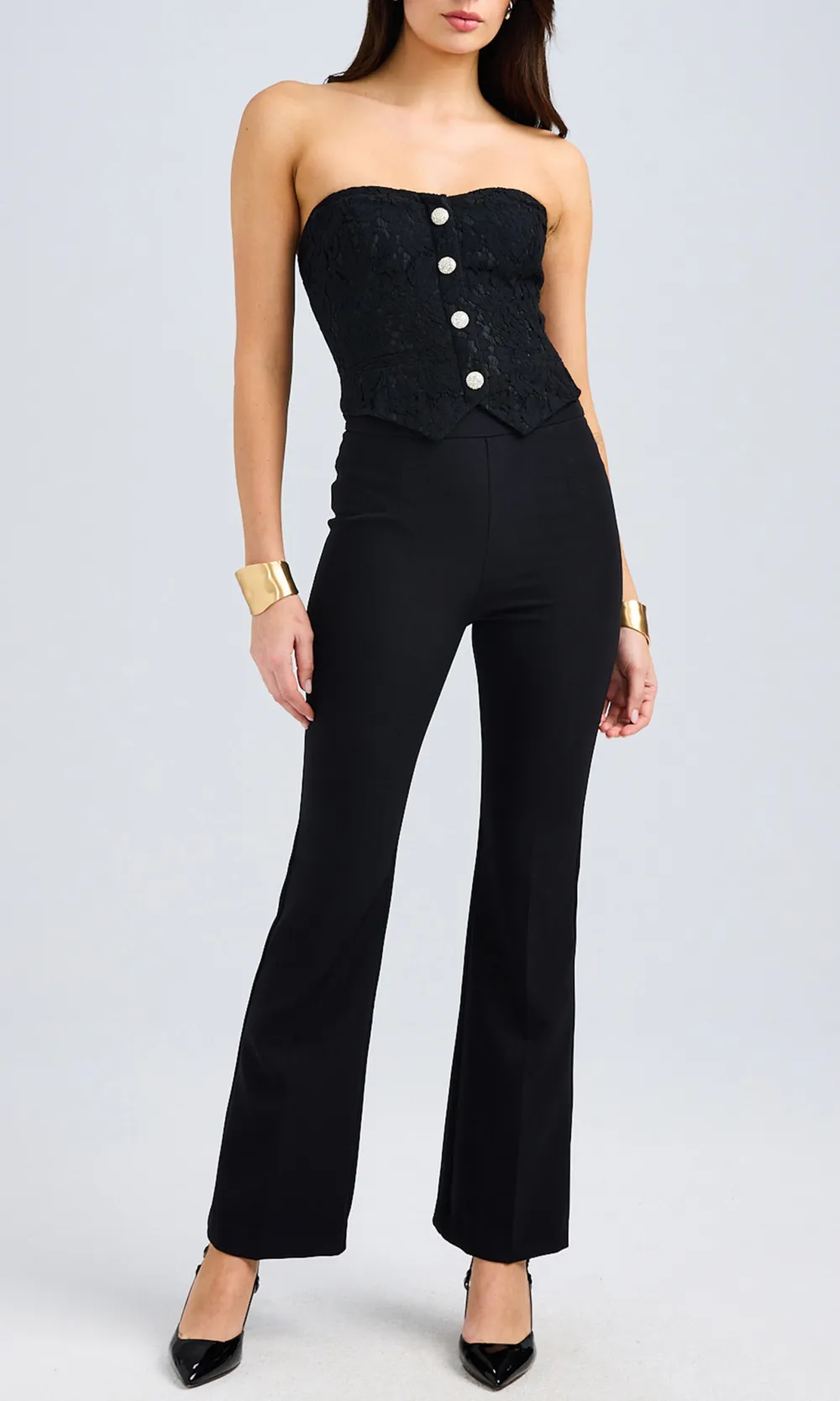 Party Front Button Tube Top