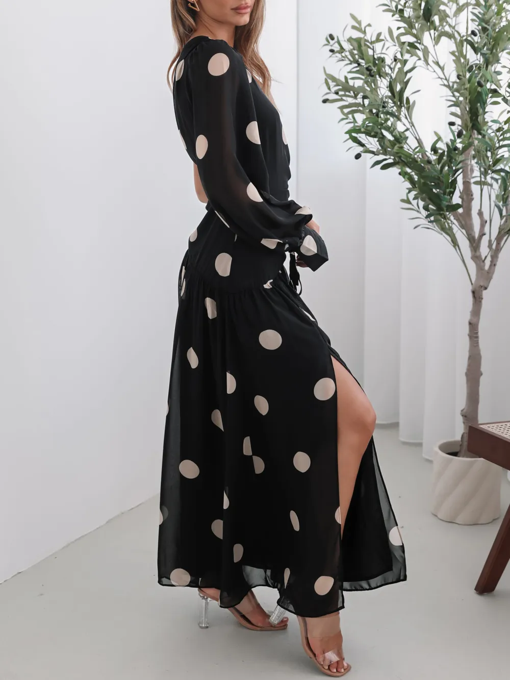 Black Spot Casual Style Dress
