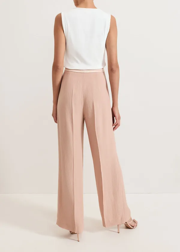 Breathable Pleated Straight Pants