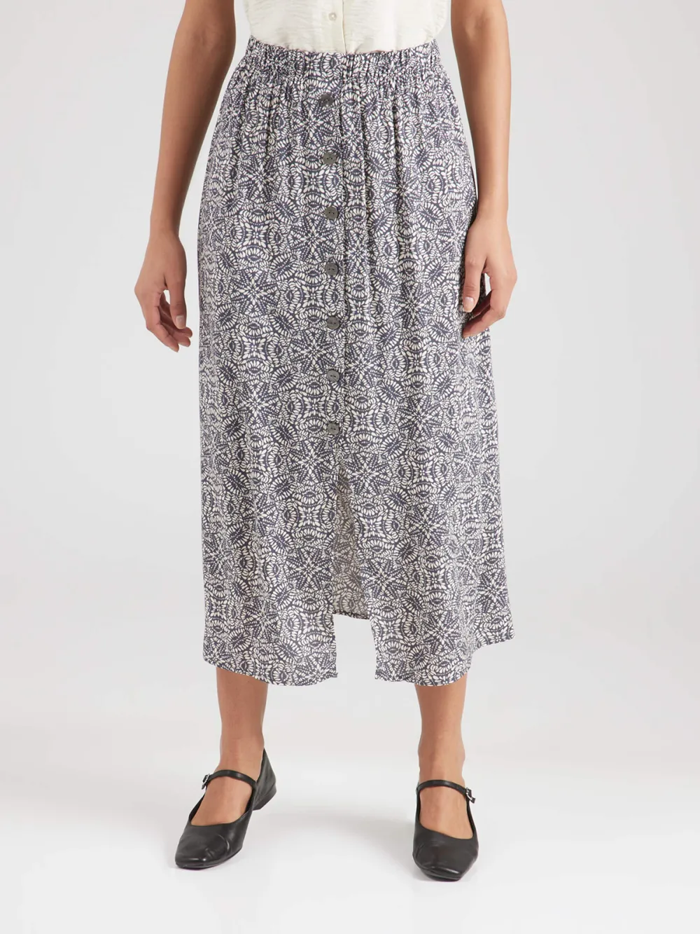 Smooth Fabric Casual Style A-line Skirt