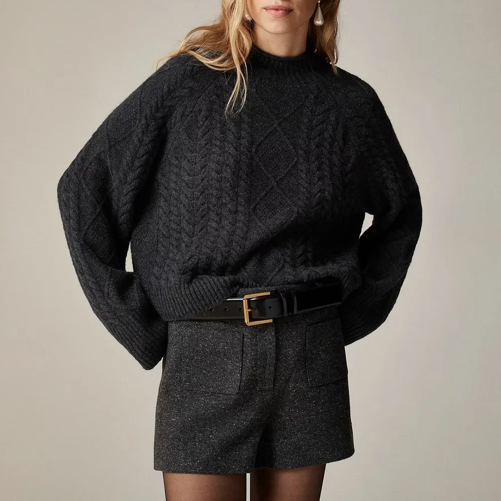 Crew Neck Cable-Knit Sweaters