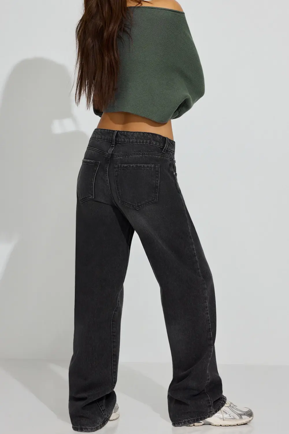 Black Straight Cut Jeans