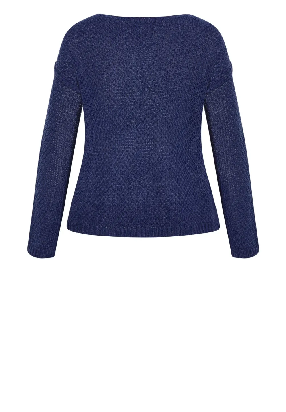 Solid Color Fitted Sweater