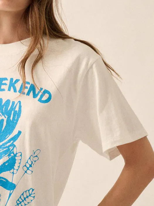 Weekend Flower - Graphic Printed Tee