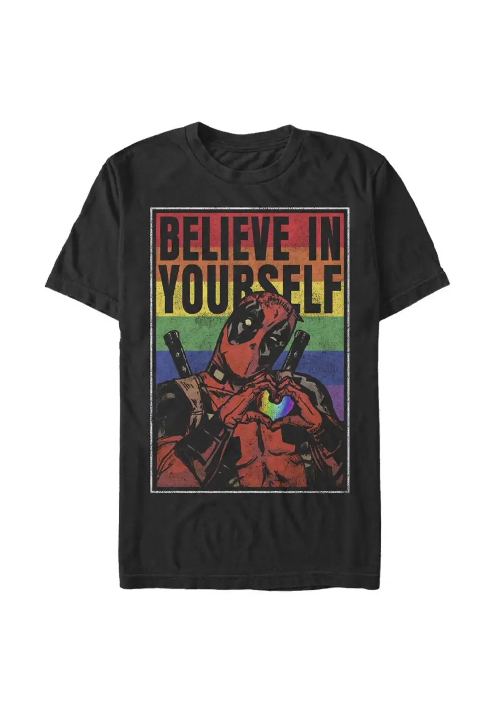 Deadpool Believe Rainbow Tops & Tees