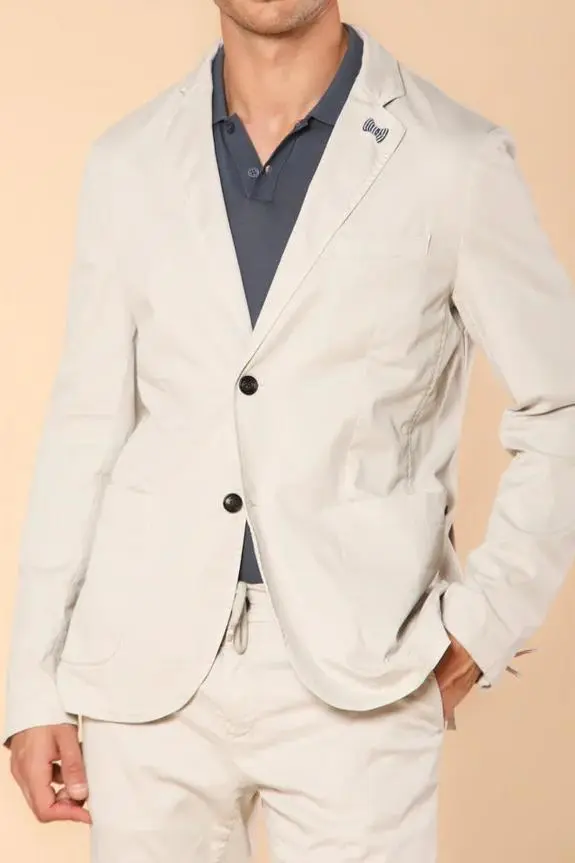 Beige Men's Cotton Fashion Blazer