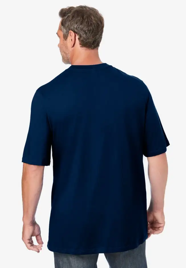 Shrink-Less Lightweight Pocket Crewneck T-Shirt