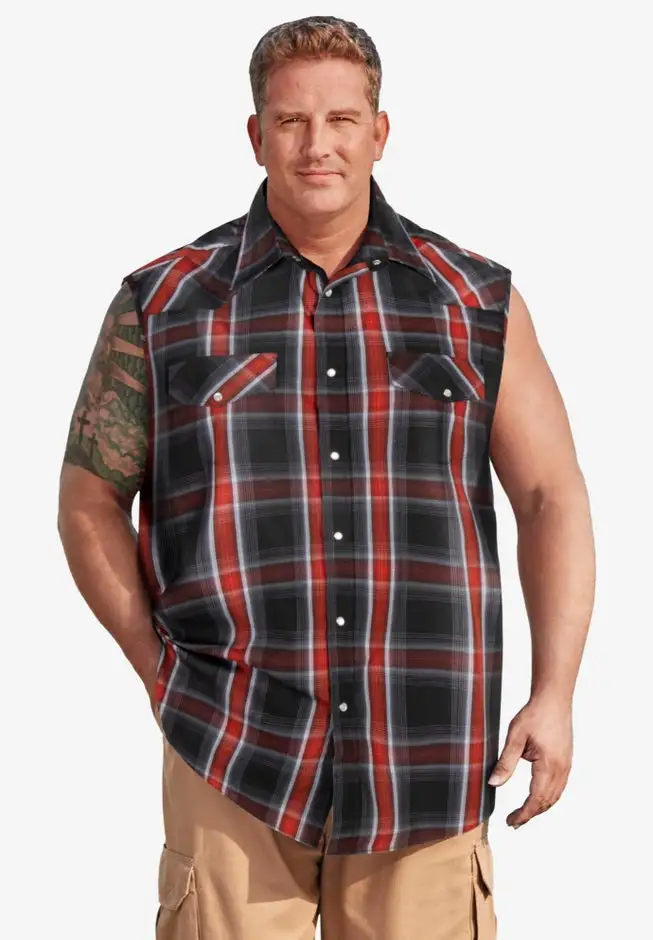 Western Snap Front Muscle Shirt