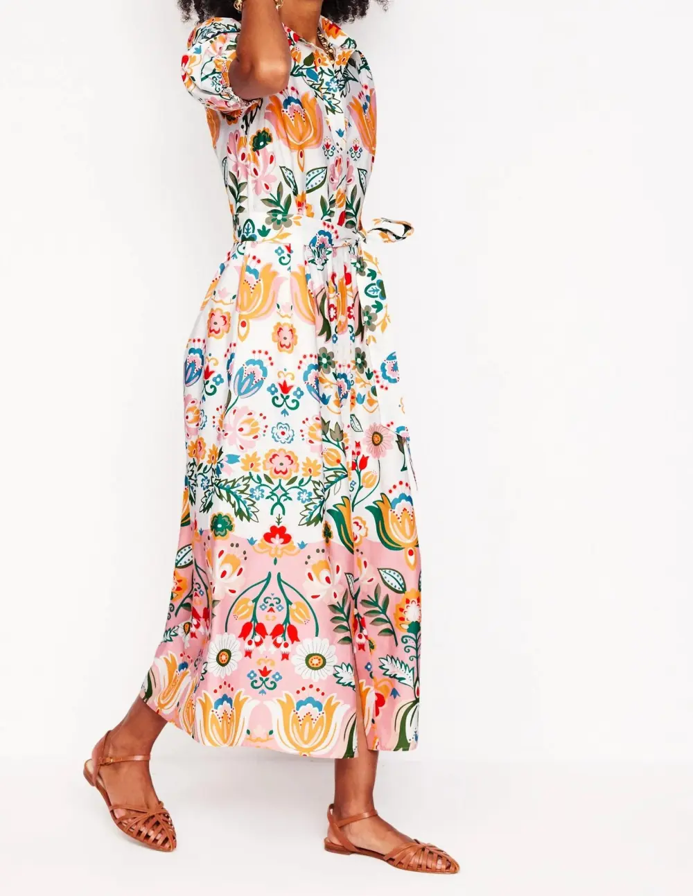 Multicolor Boho - Print Wrap Dress