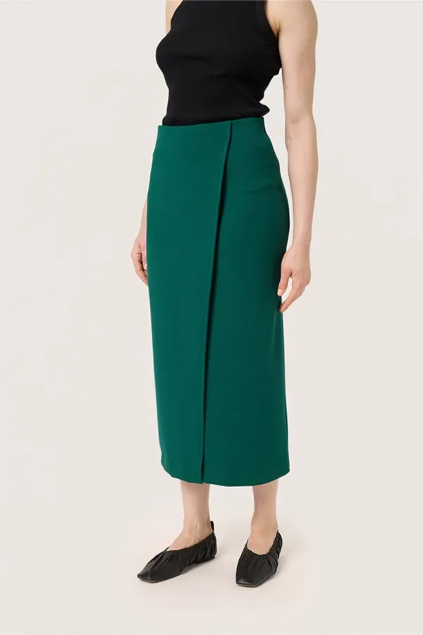 Asymmetric Wrap Style Midi Skirts