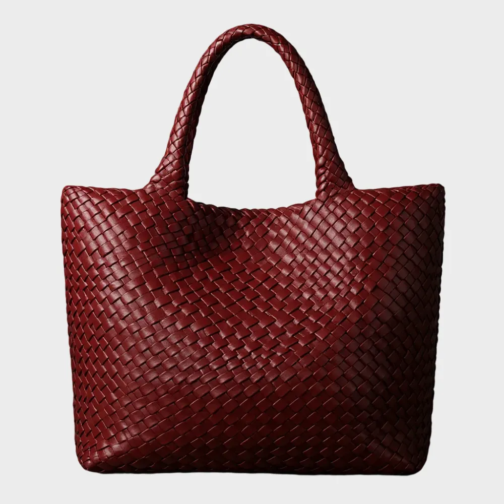 Handwoven Leather Tote Bag
