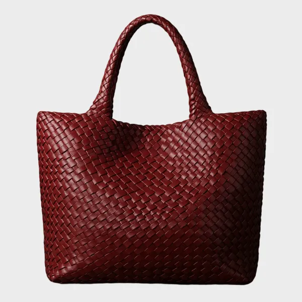 Handwoven Leather Tote Bag