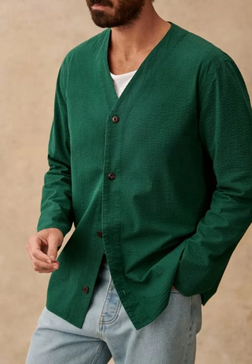 Jacket-Green Seersucker
