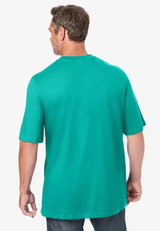 Shrink-Less Lightweight Pocket Crewneck T-Shirt