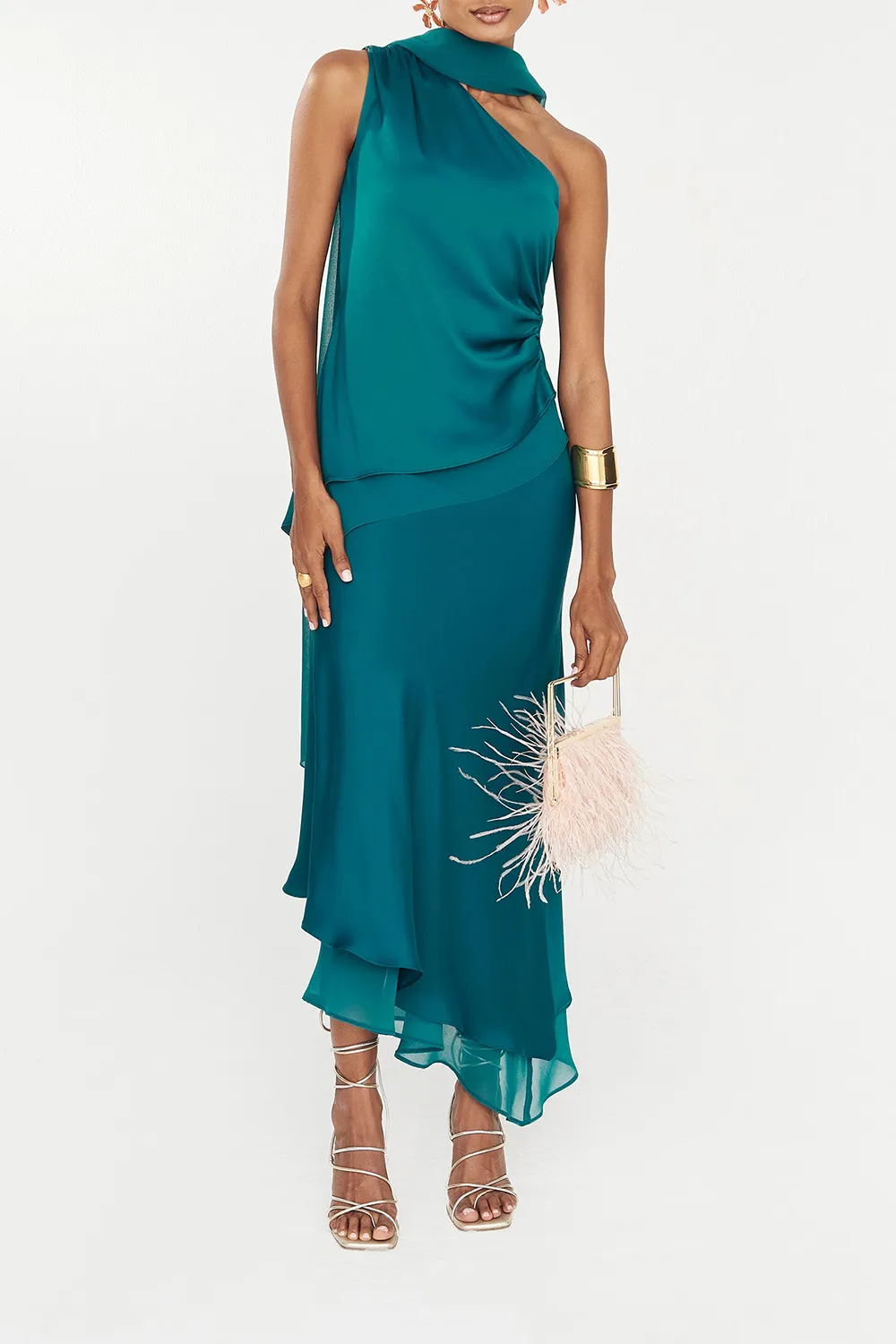 Solid Color Mesh Skirt