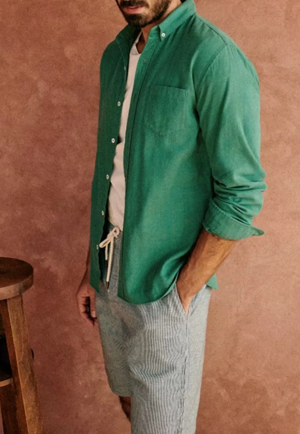 Adjustable Cuff Fastening Shirt