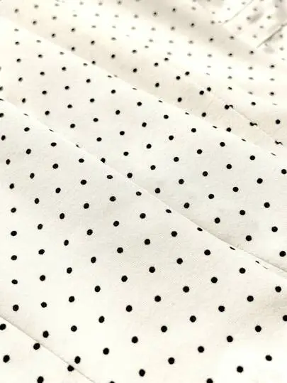 Polka Dot Collared Short Sleeve Shirt