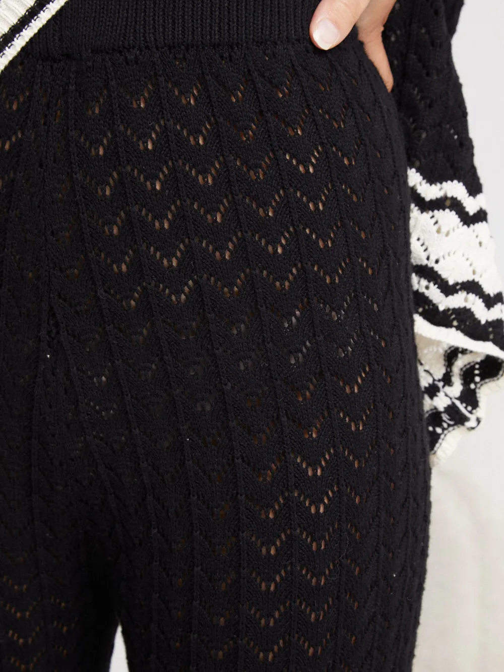 Black Multi High waisted Pants