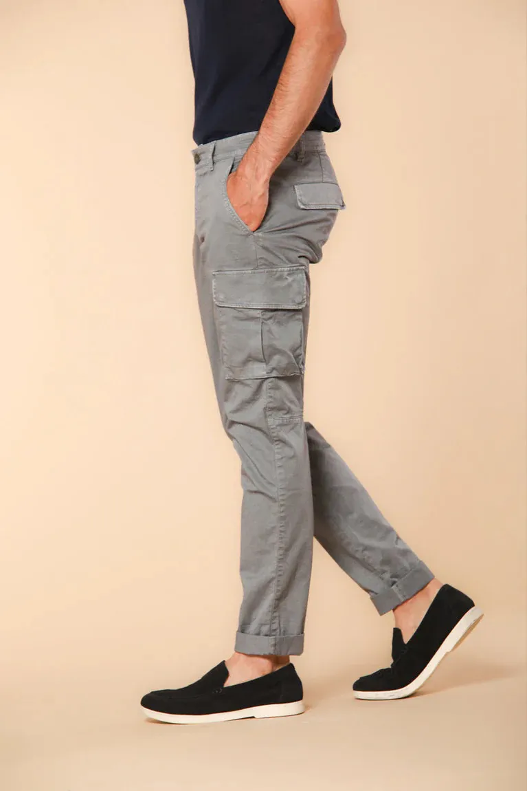 Men's Air Force Blue  Stretch Cotton Slim Fit Large Pocket Overalls