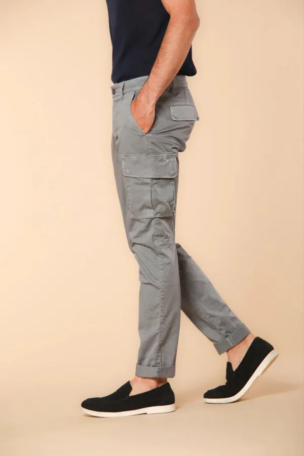 Men's Air Force Blue  Stretch Cotton Slim Fit Large Pocket Overalls