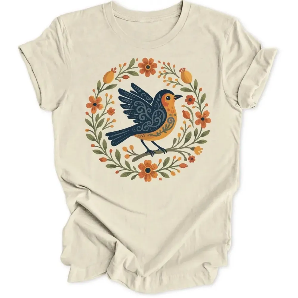 Folky Robin Unisex T-Shirt